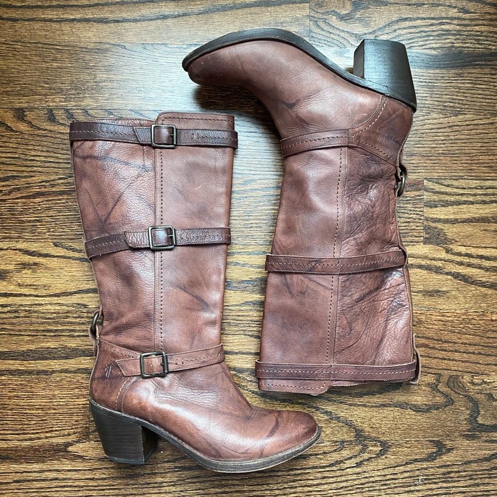 Frye Rusty-Brown Riding Boots